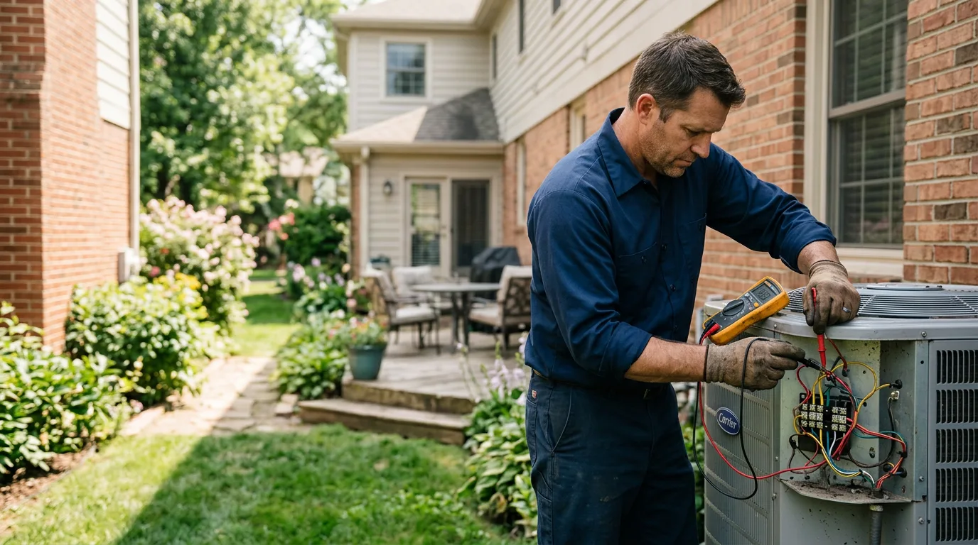 HVAC technician working near East Springfield, PA